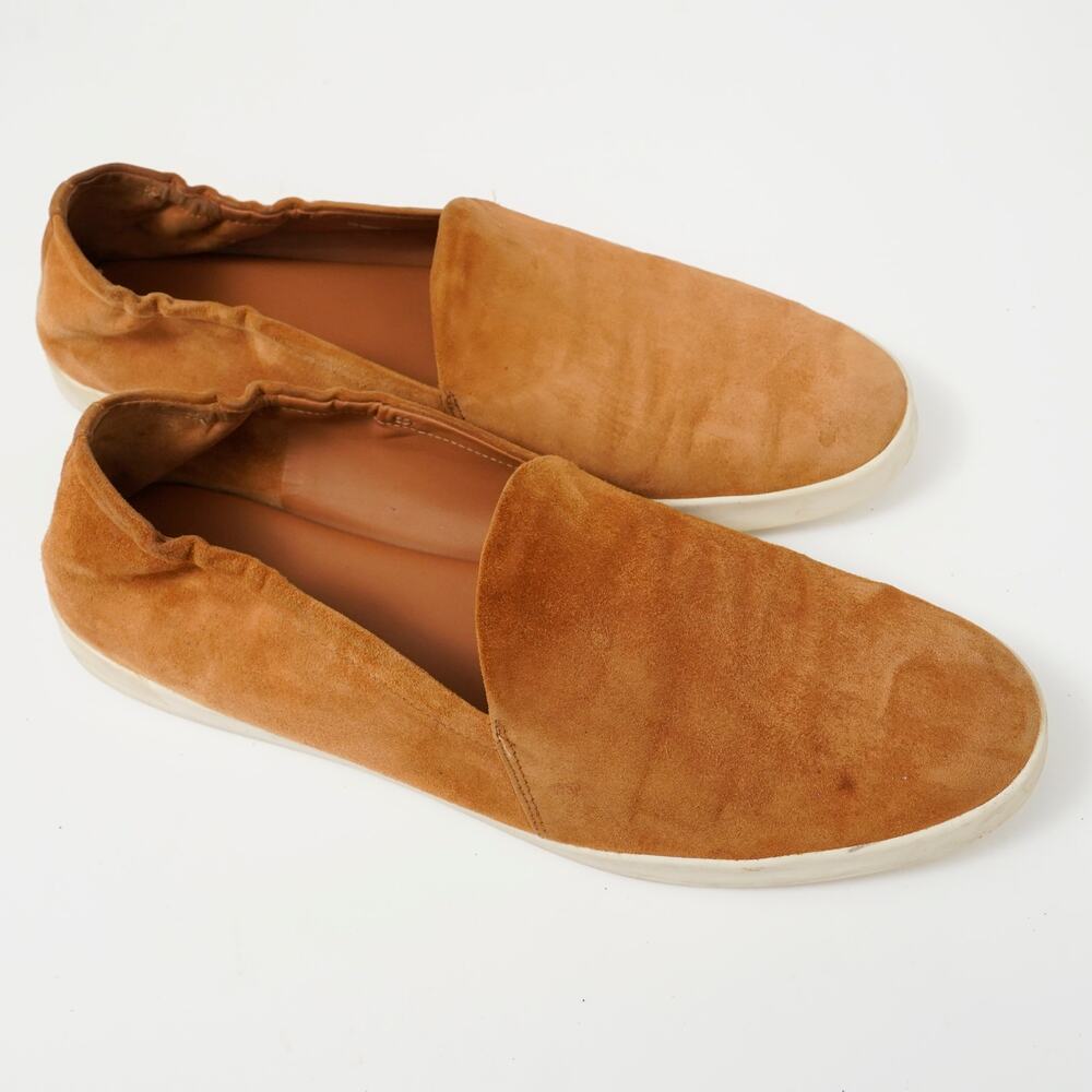 Vince Brown Women’s Slip-On Loafers, US 10 / EU 40, Faux Suede, Soft Heel